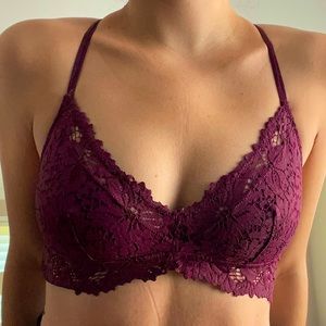 Aerie maroon bralette size S